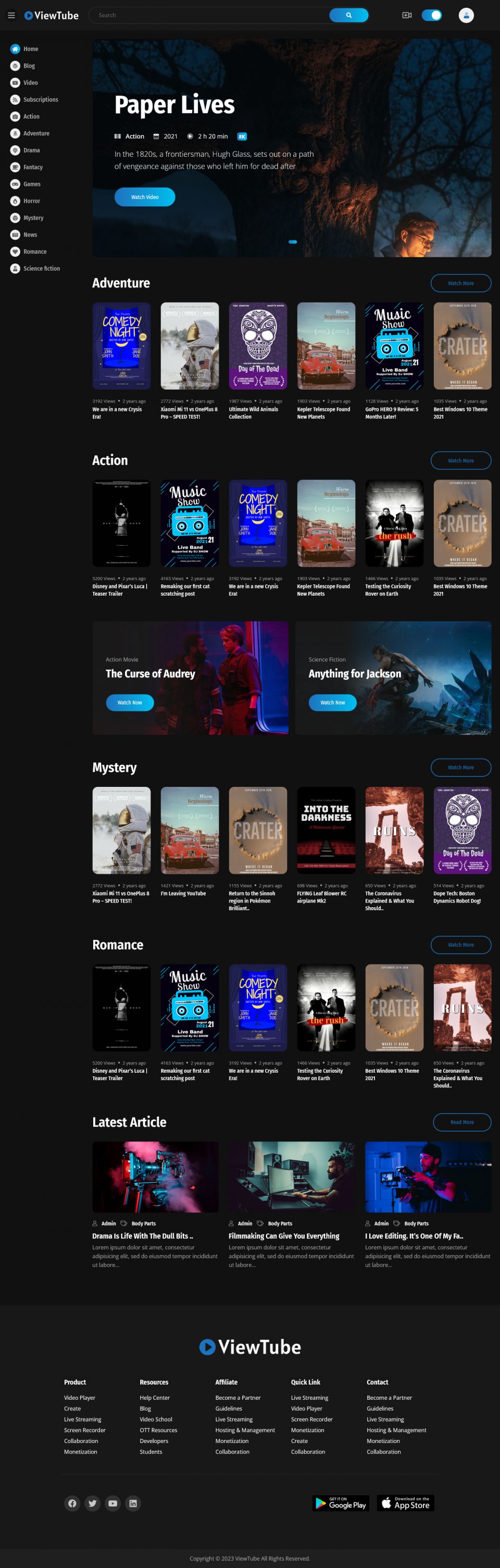 Template ThemeForest ViewTube WordPress template ThemeForest ViewTube