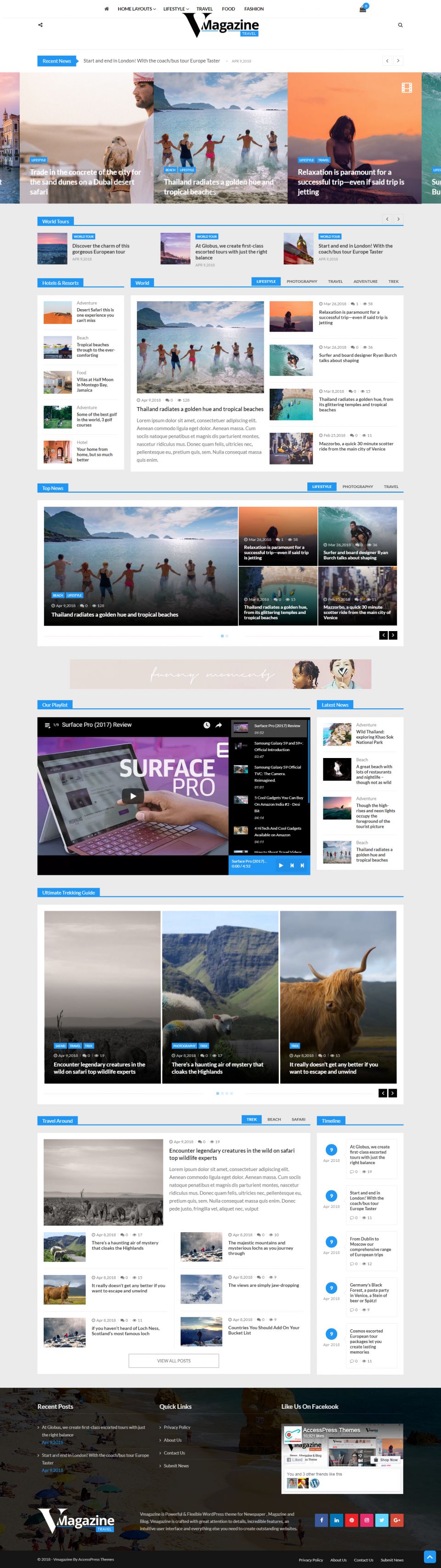 Template ThemeForest Vmagazine WordPress template ThemeForest Vmagazine