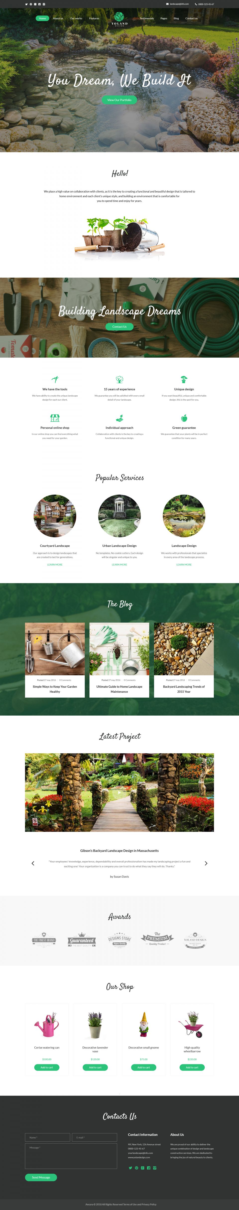 WordPress template ThemeForest Yoland
