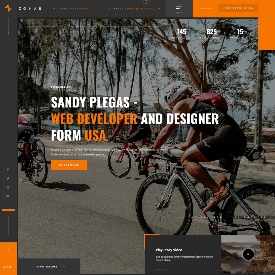 WordPress template ThemeForest Zonar