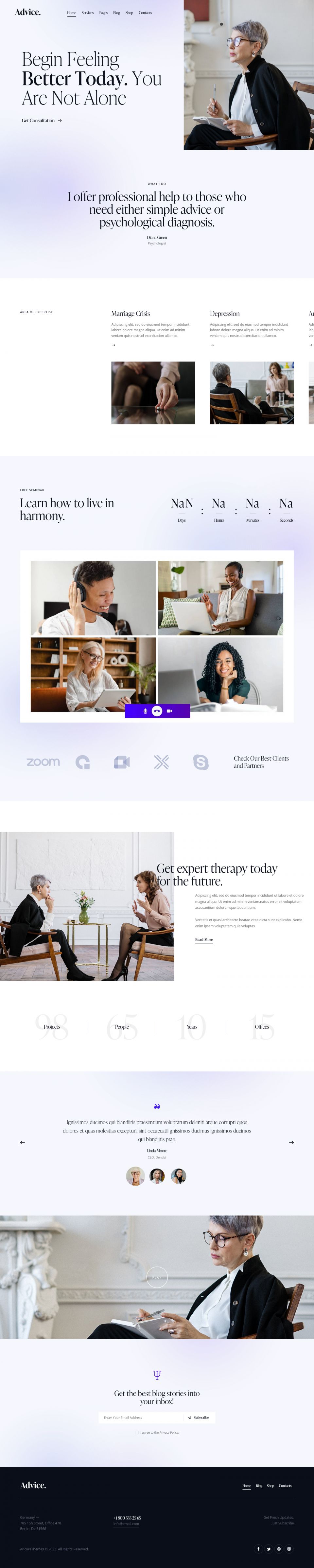 WordPress template ThemeForest Advice