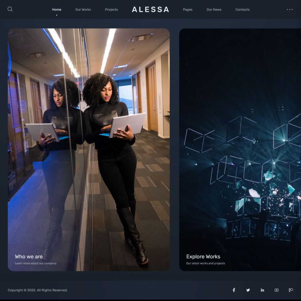WordPress template ThemeForest Alessa