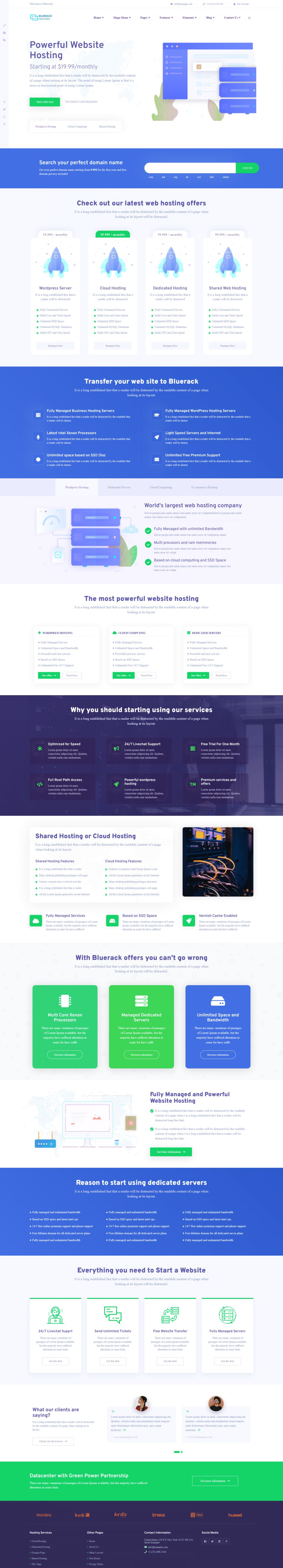 Template ThemeForest Bluerack WordPress template ThemeForest Bluerack