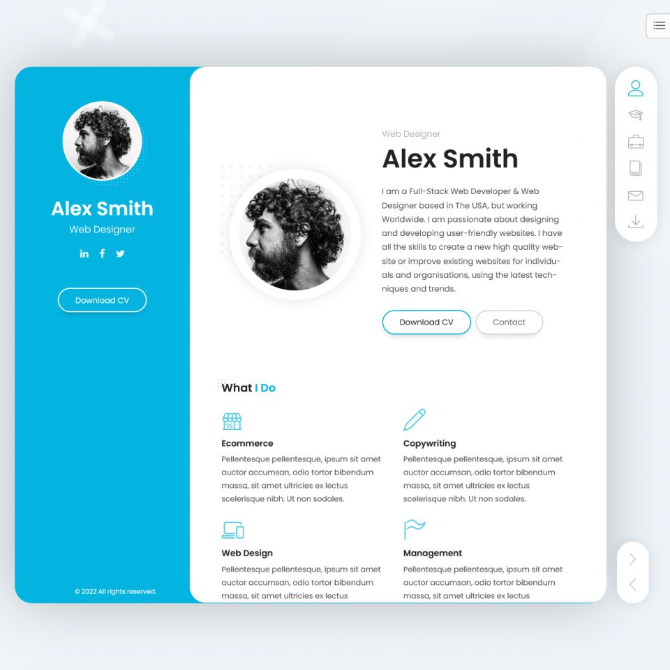WordPress template ThemeForest BreezyCV