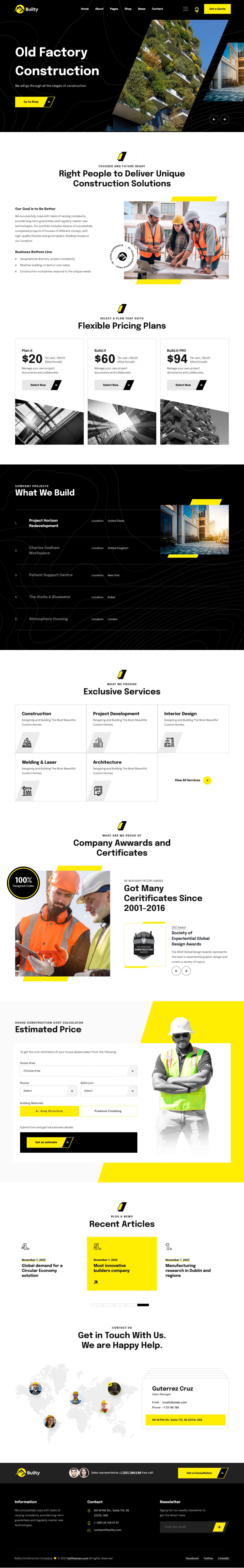WordPress template ThemeForest Builty