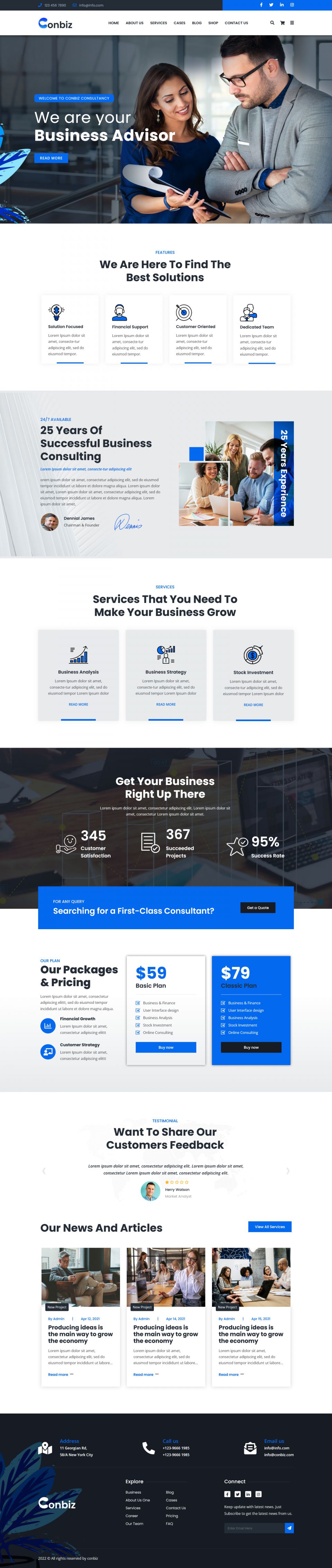 WordPress template ThemeForest Conbiz