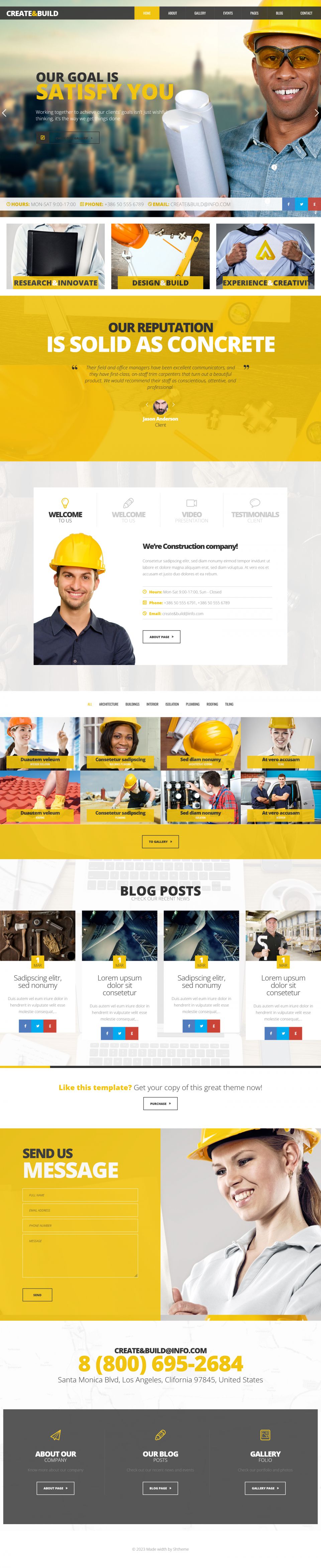 WordPress template ThemeForest Create & Building