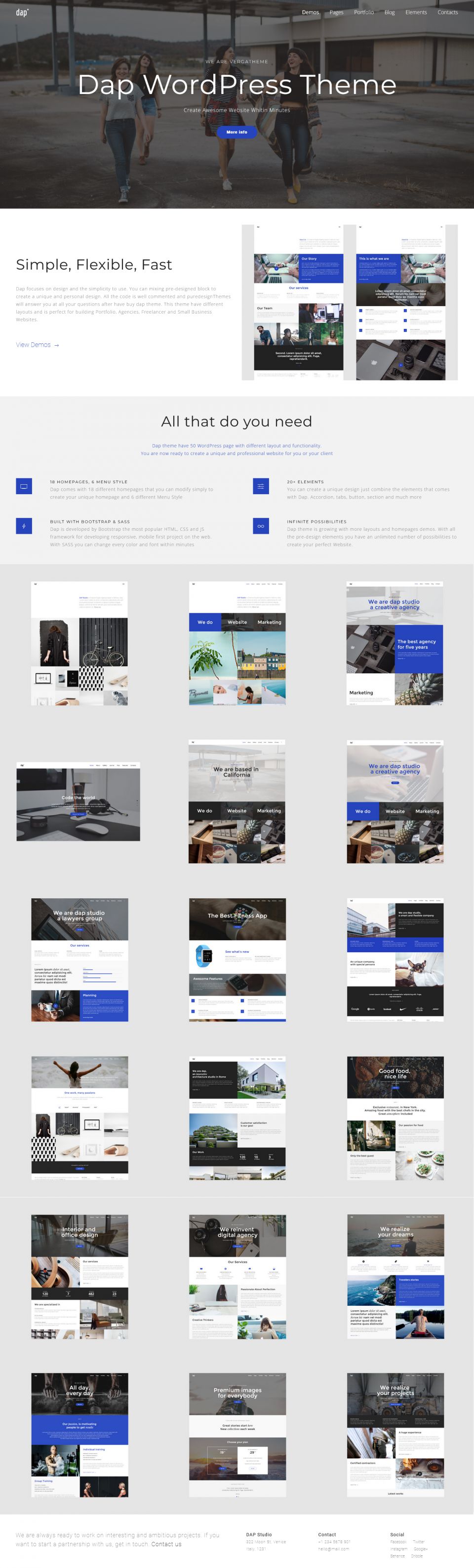 WordPress template ThemeForest Dap