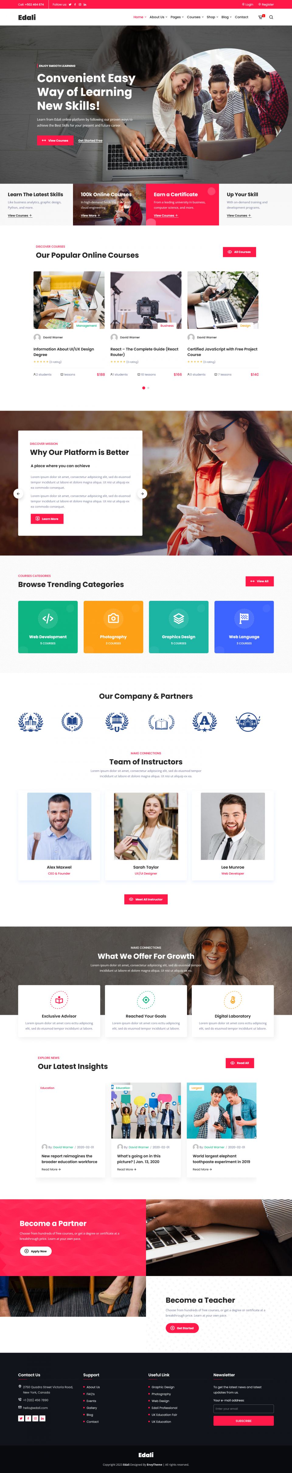 ThemeForest Edali v4.3.0 [25749574] - template for online courses with ...