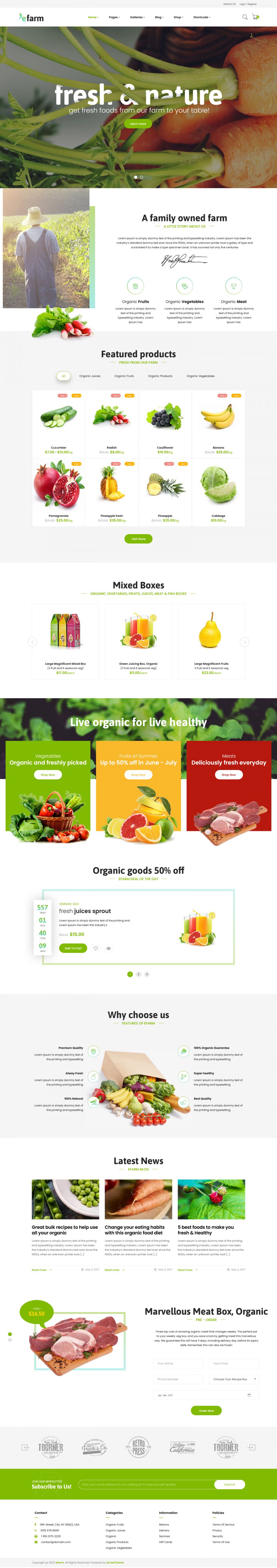 Template ThemeForest eFarm WordPress template ThemeForest eFarm