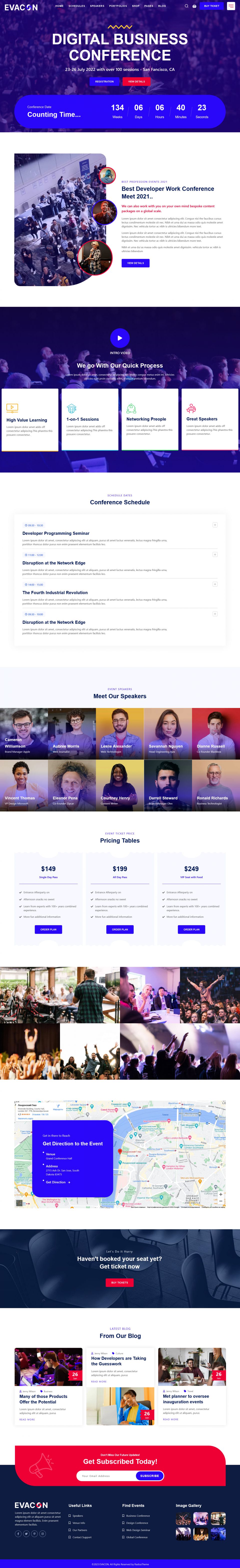 WordPress template ThemeForest Evacon