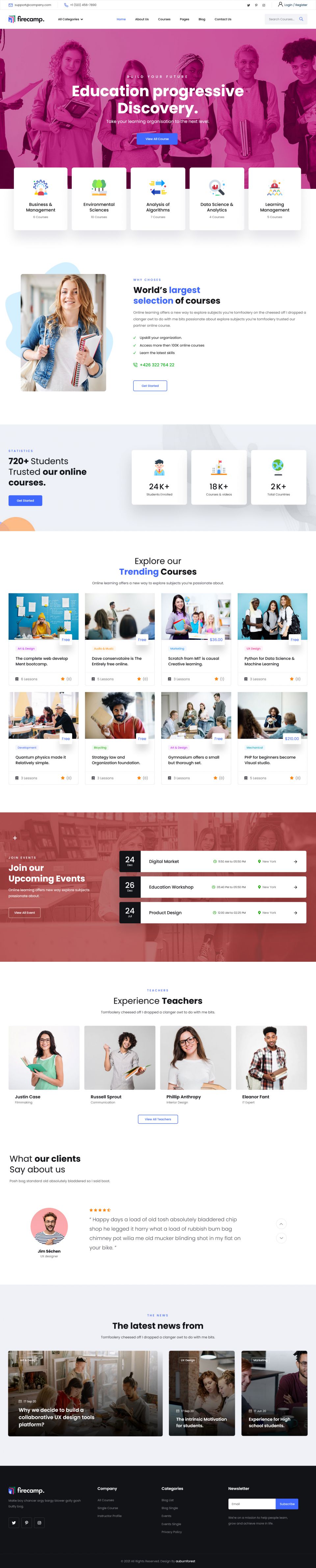 WordPress template ThemeForest Firecamp