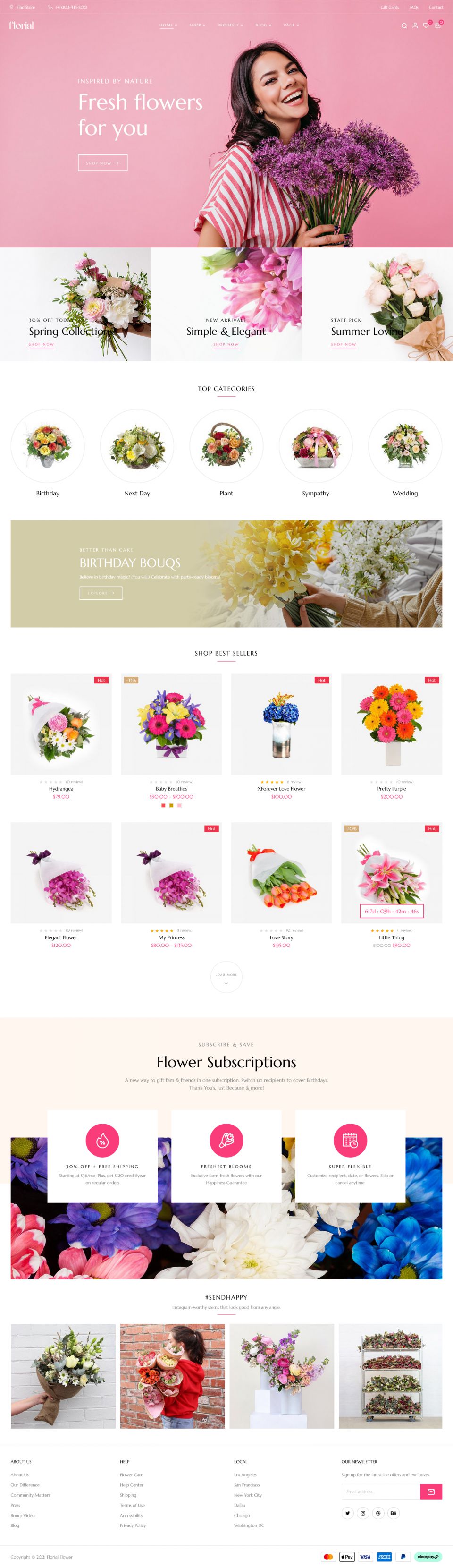 WordPress template ThemeForest Florial