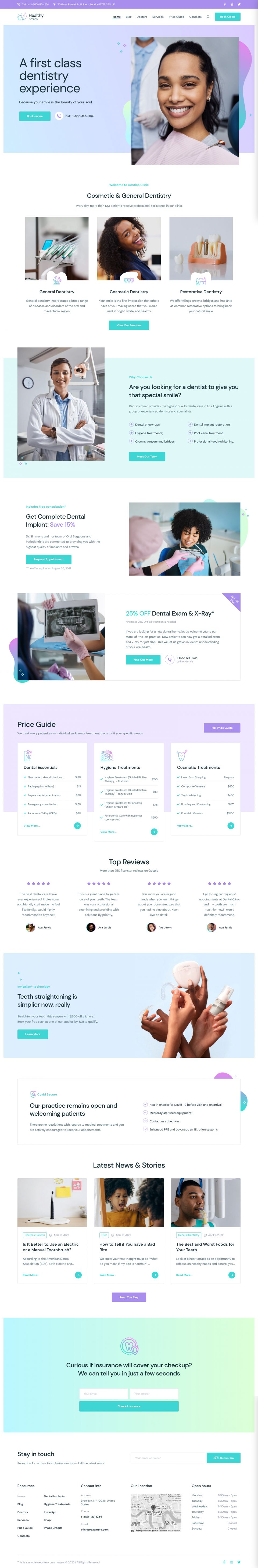 WordPress template ThemeForest Healthy Smiles