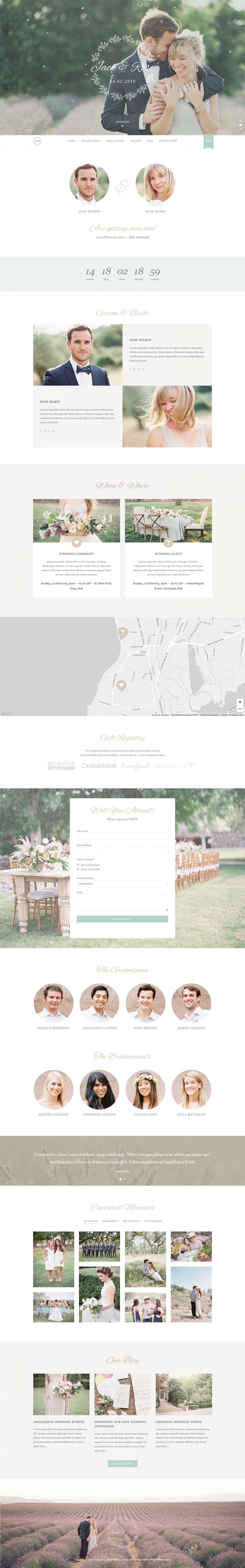 WordPress template ThemeForest Jack & Rose