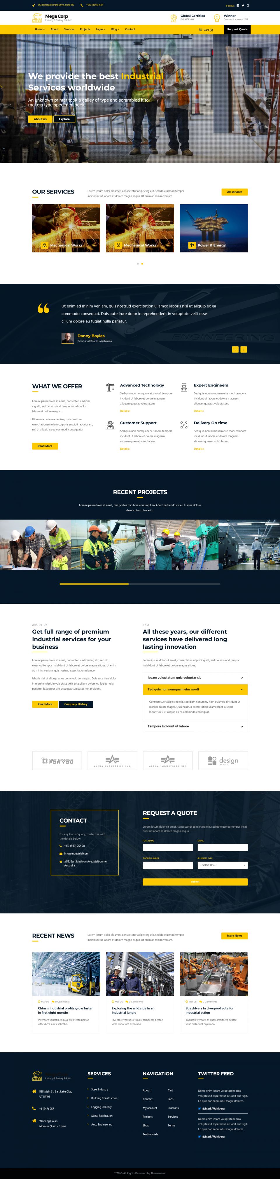 WordPress template ThemeForest MegaCorp