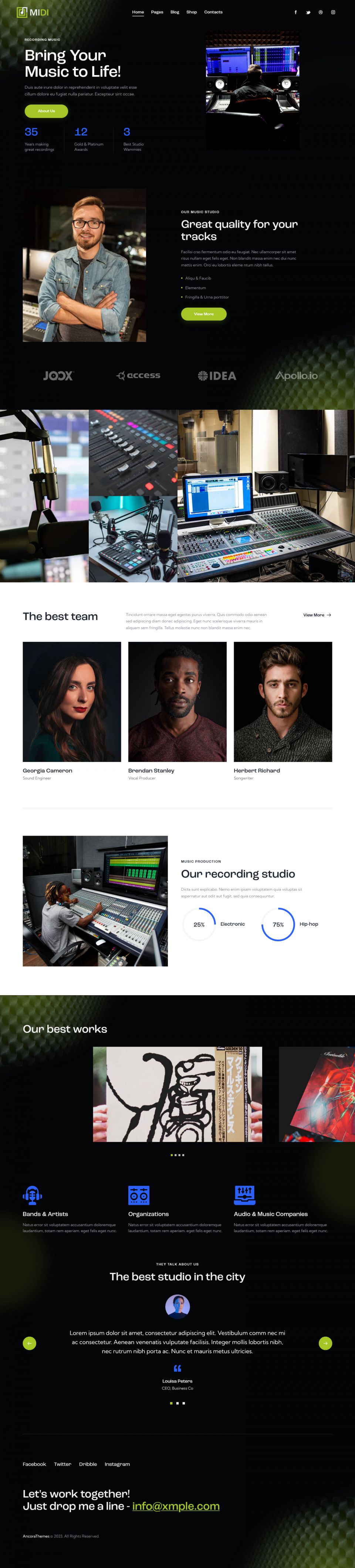 WordPress template ThemeForest Midi