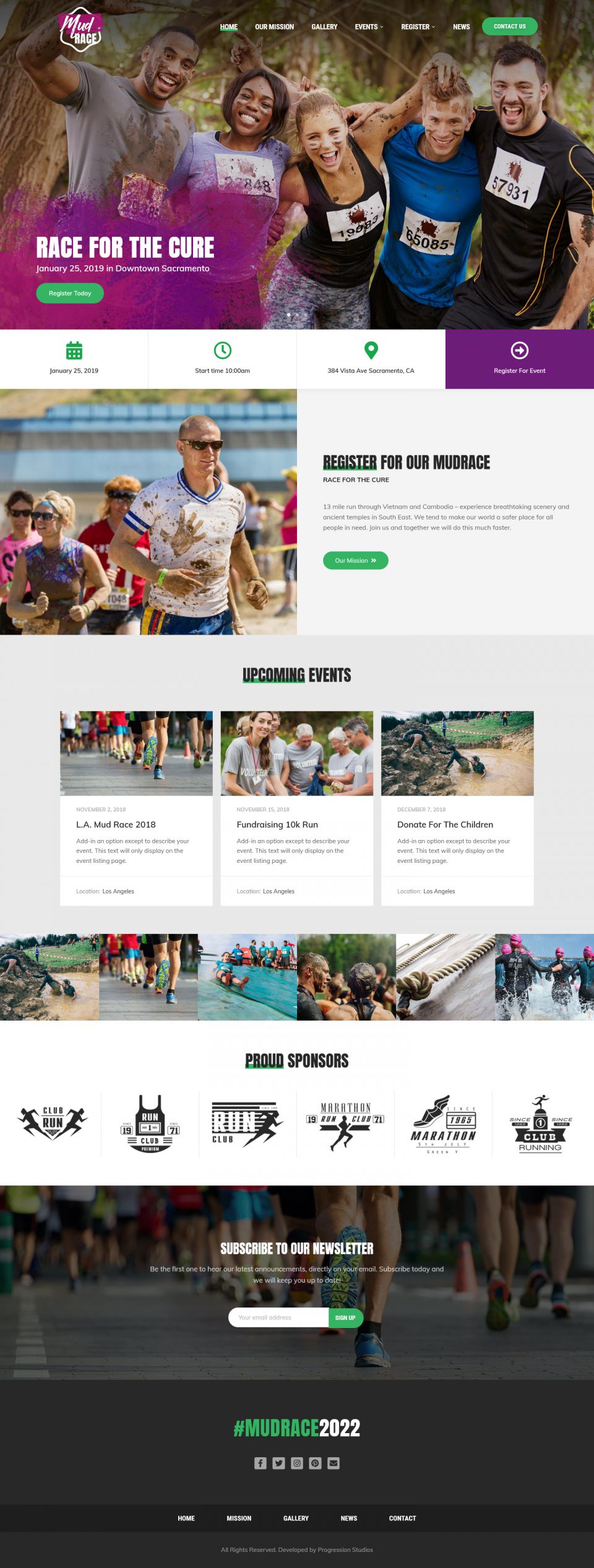 Template ThemeForest MudRace WordPress template ThemeForest MudRace