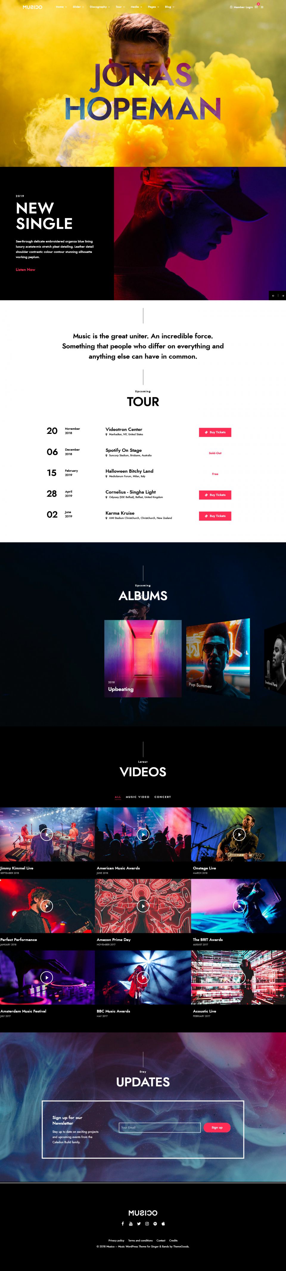 Template ThemeForest Musico WordPress template ThemeForest Musico