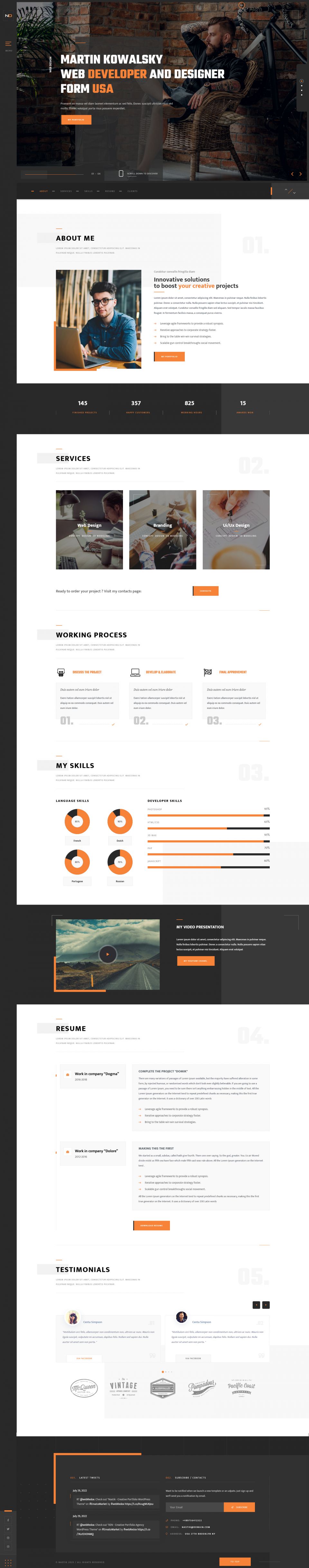 WordPress template ThemeForest Nastik