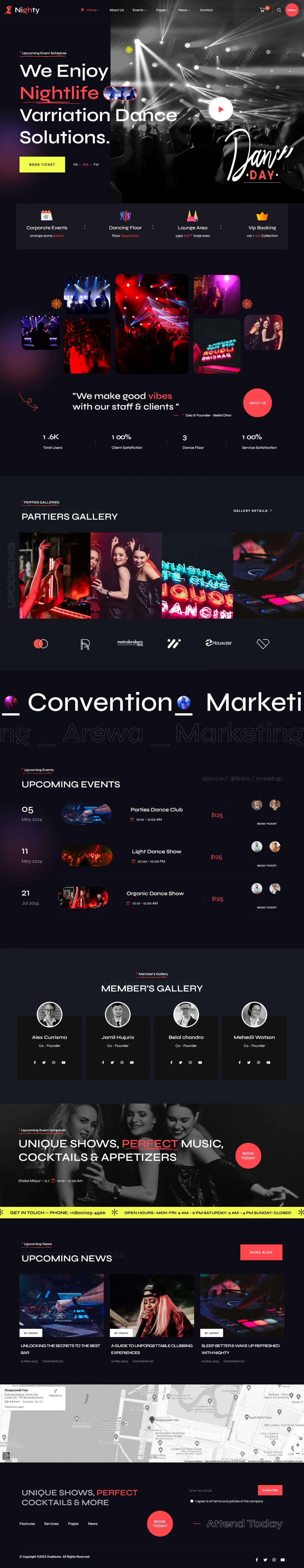 WordPress template ThemeForest Nighty