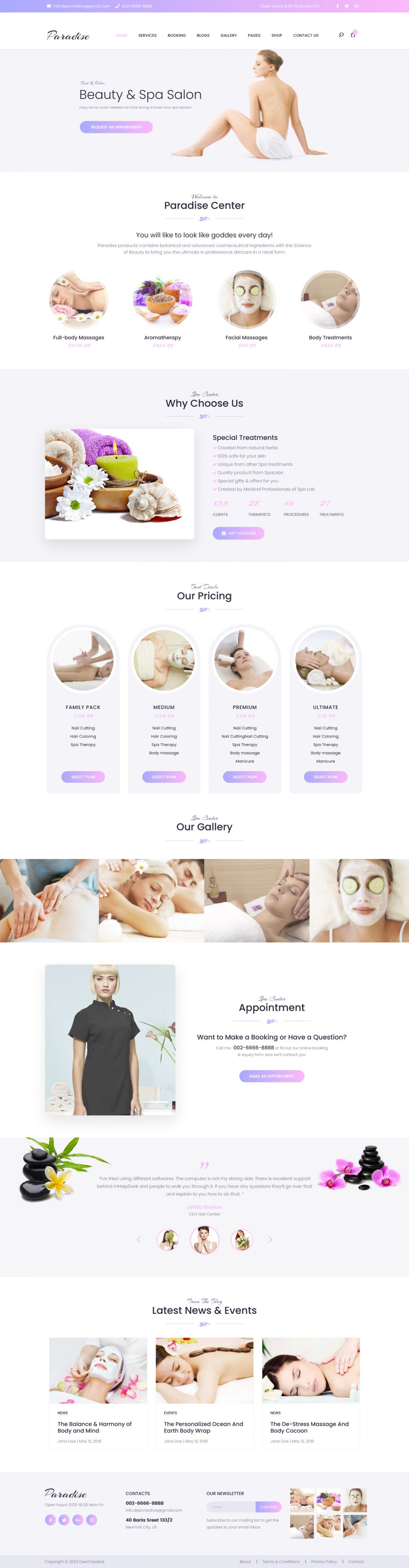 WordPress template ThemeForest Paradise