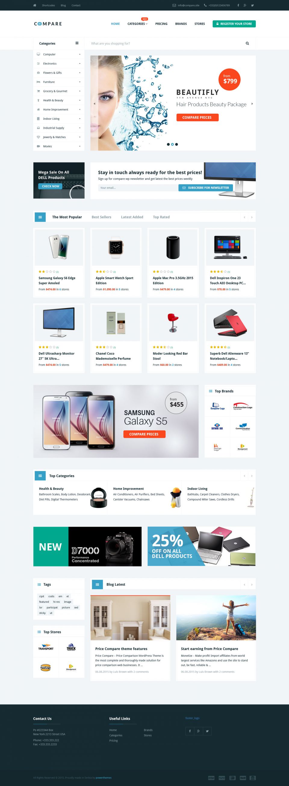Template ThemeForest Price Compare WordPress template ThemeForest Price Compare