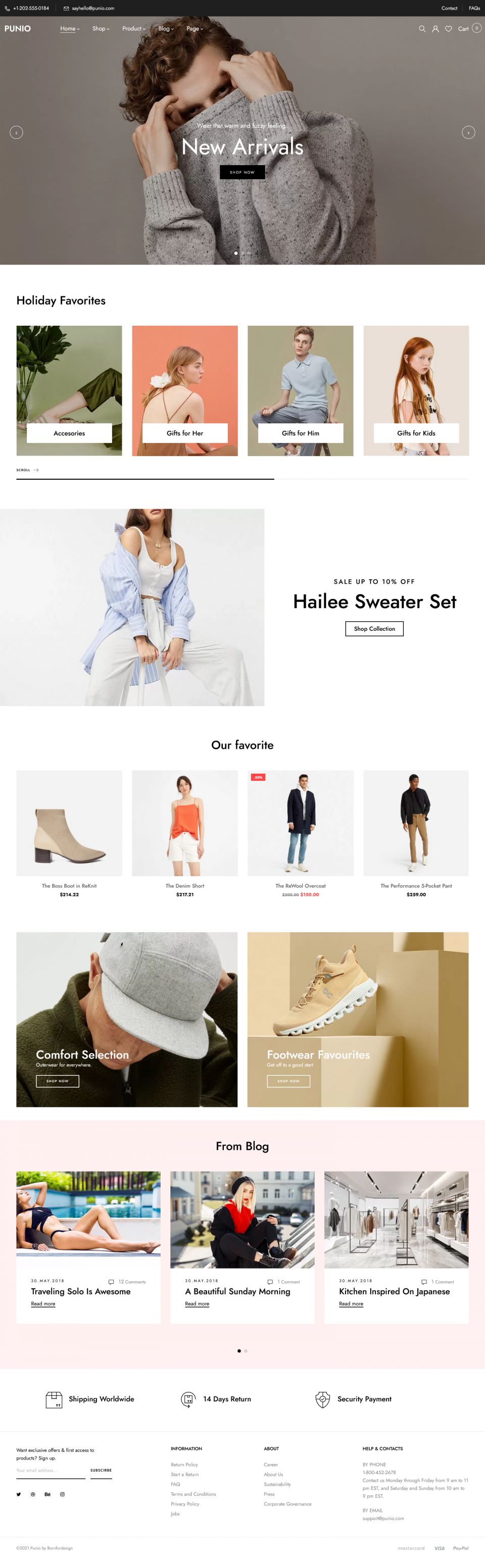 WordPress template ThemeForest Punio