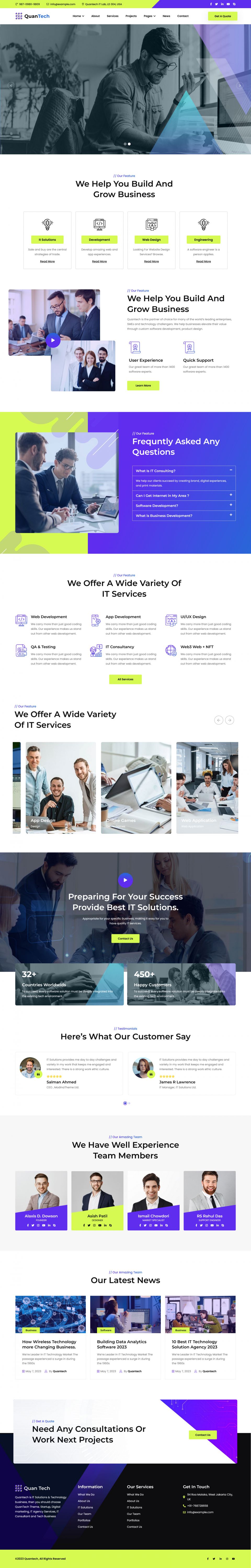 WordPress template ThemeForest Quantech