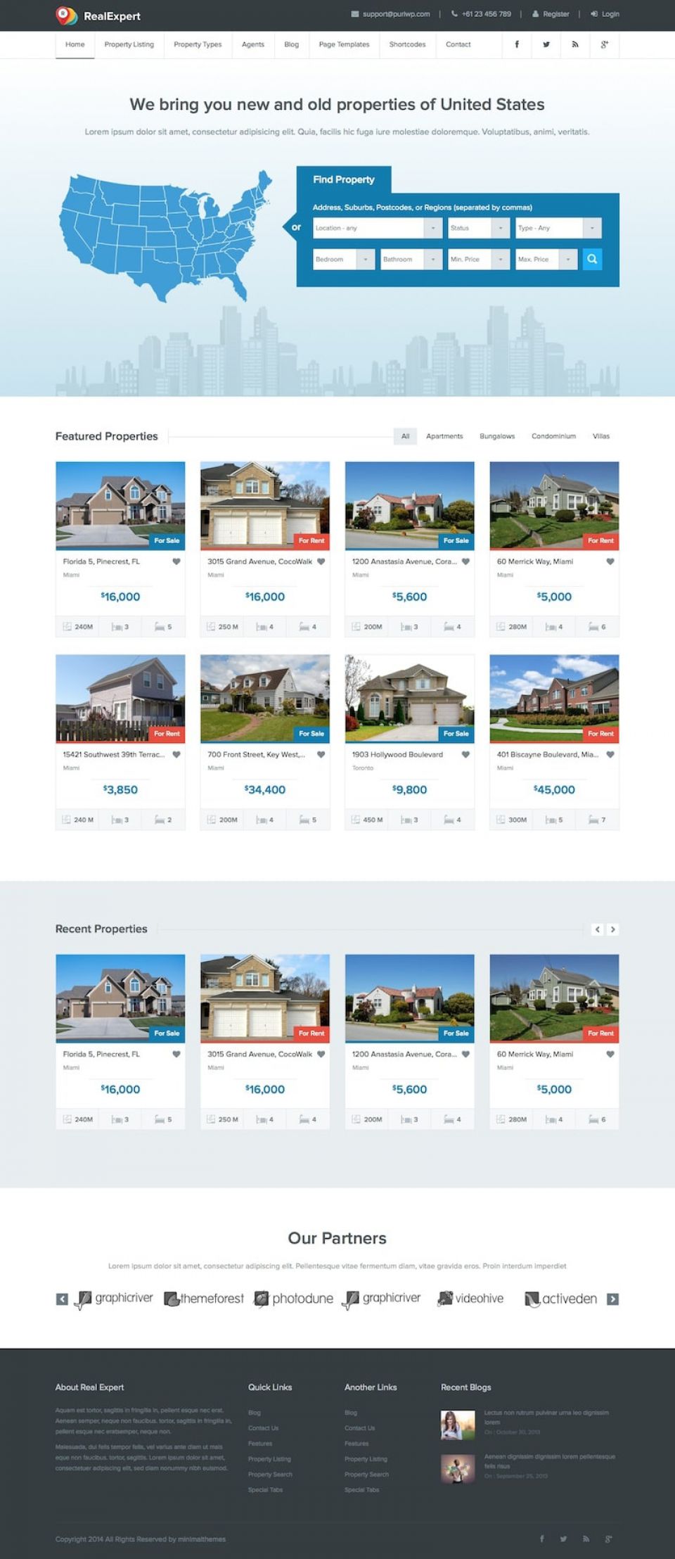 WordPress template ThemeForest Real Expert