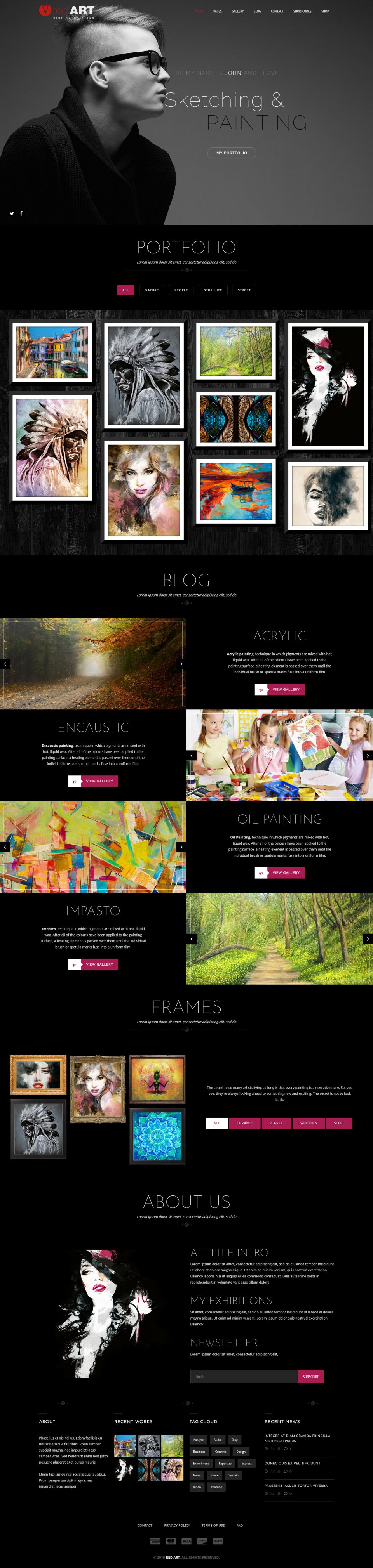 WordPress template ThemeForest Red Art
