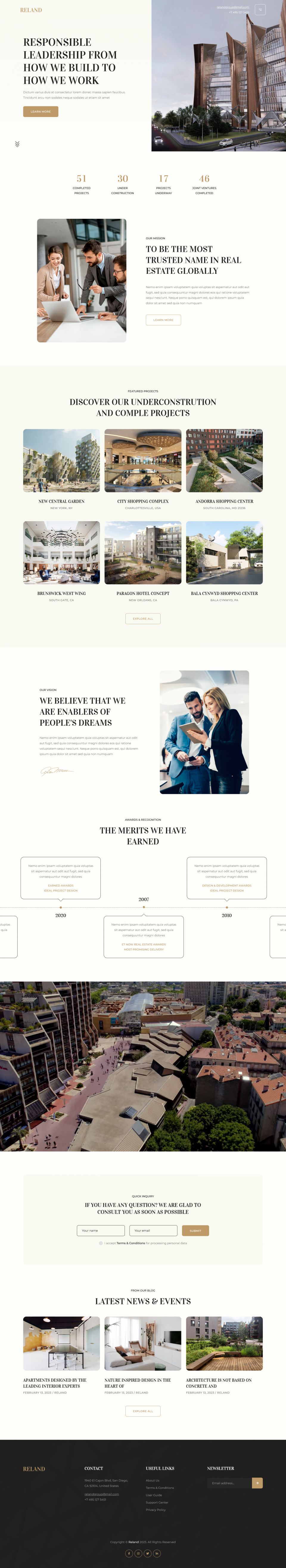 WordPress template ThemeForest Reland