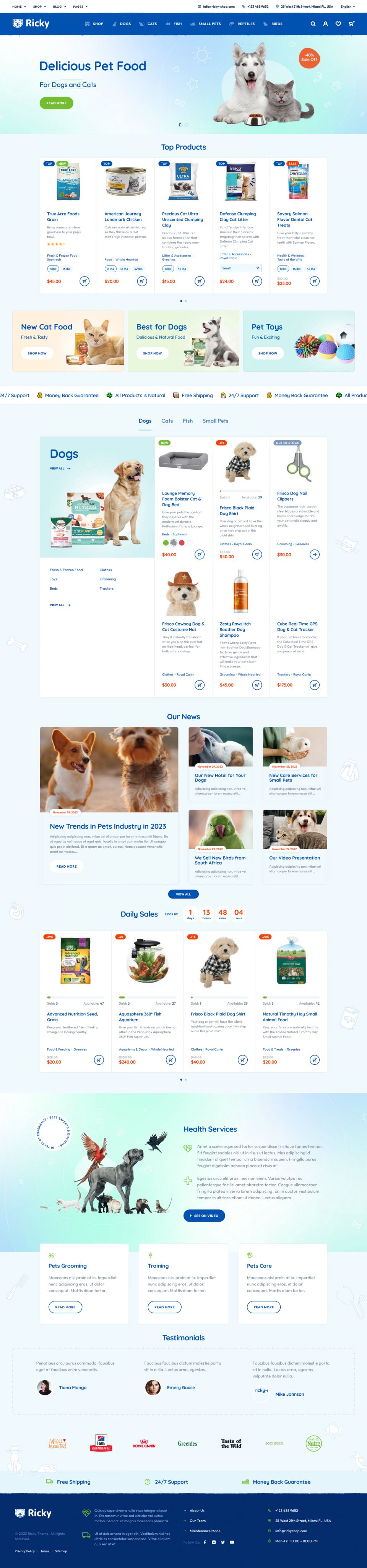 WordPress template ThemeForest Ricky