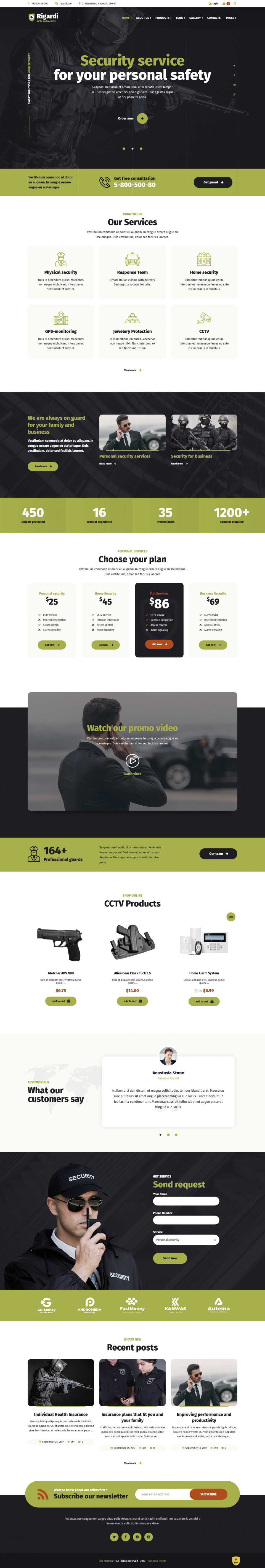 WordPress template ThemeForest Rigardi