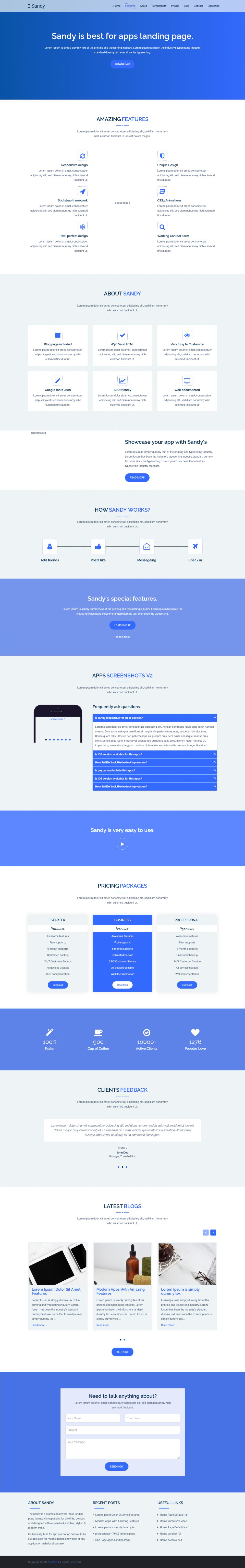 Template ThemeForest SANDYWP WordPress template ThemeForest SANDYWP