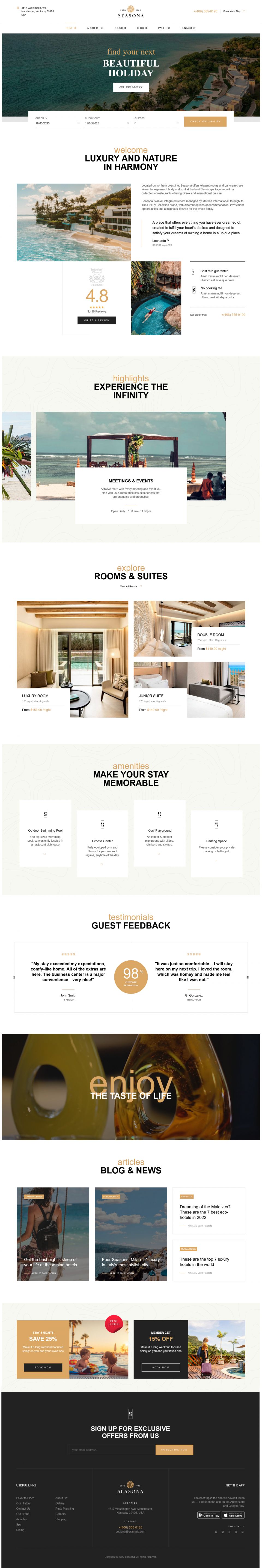 WordPress template ThemeForest Seasona