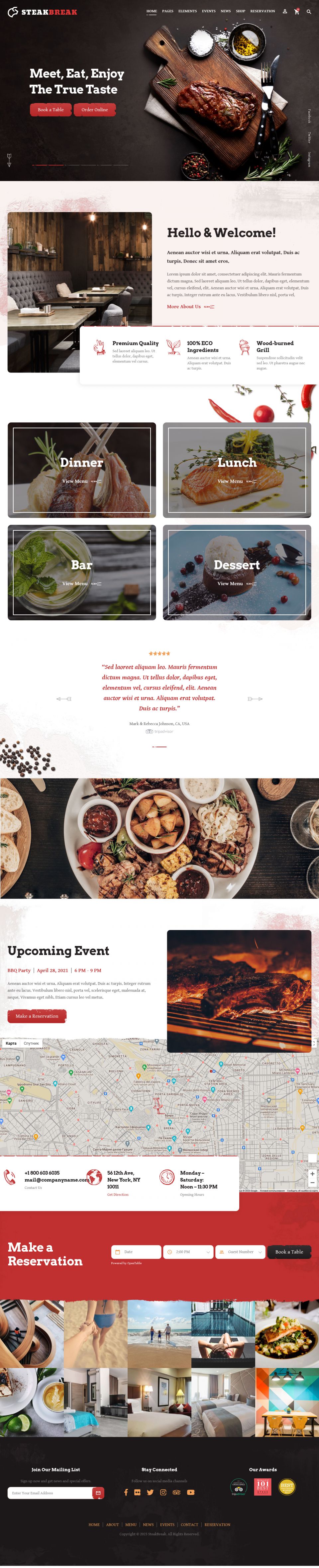 WordPress template ThemeForest SteakBreak