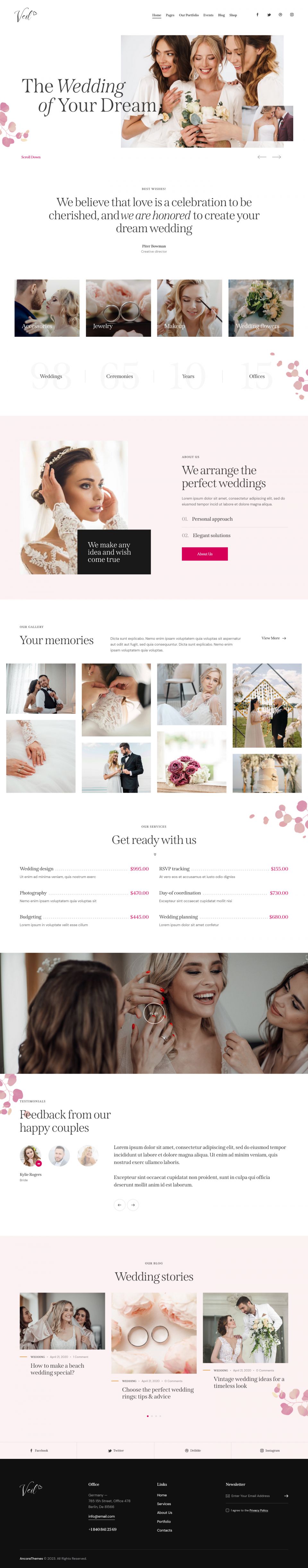 WordPress template ThemeForest Veil