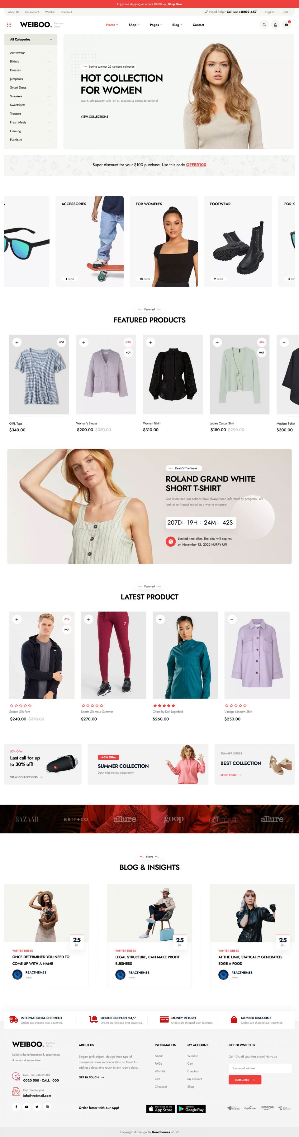WordPress template ThemeForest Weiboo
