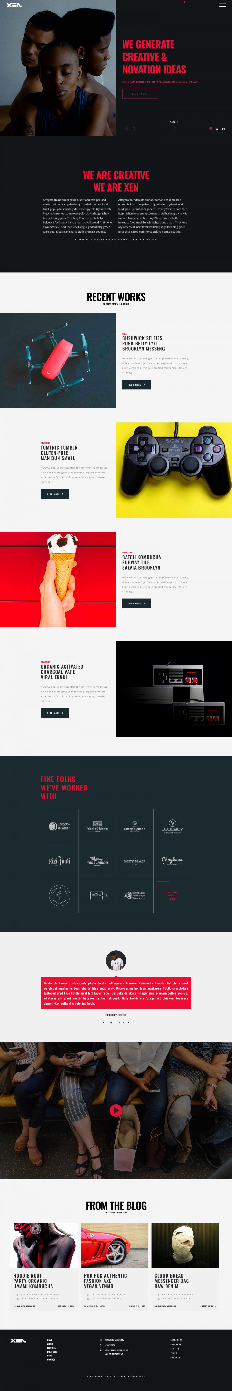 Template ThemeForest XEN WordPress template ThemeForest XEN