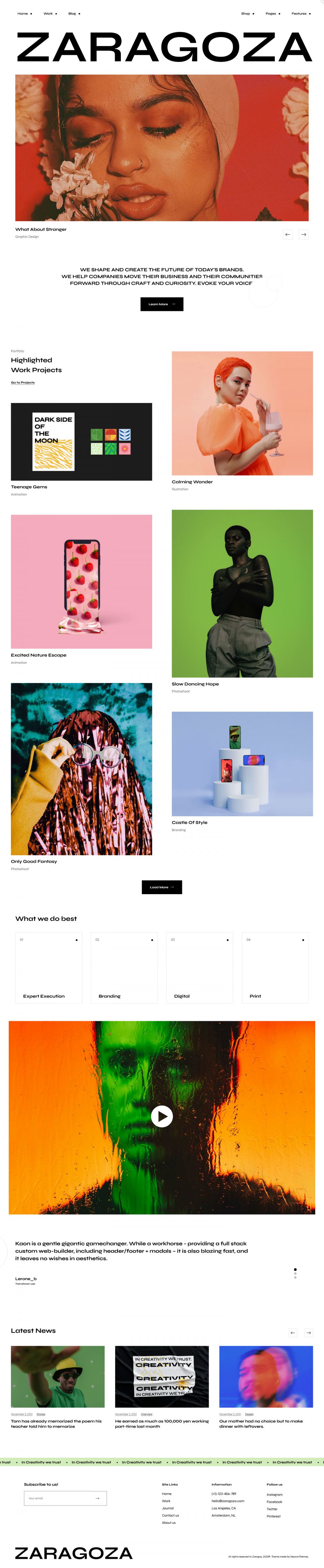 WordPress template ThemeForest Zaragoza