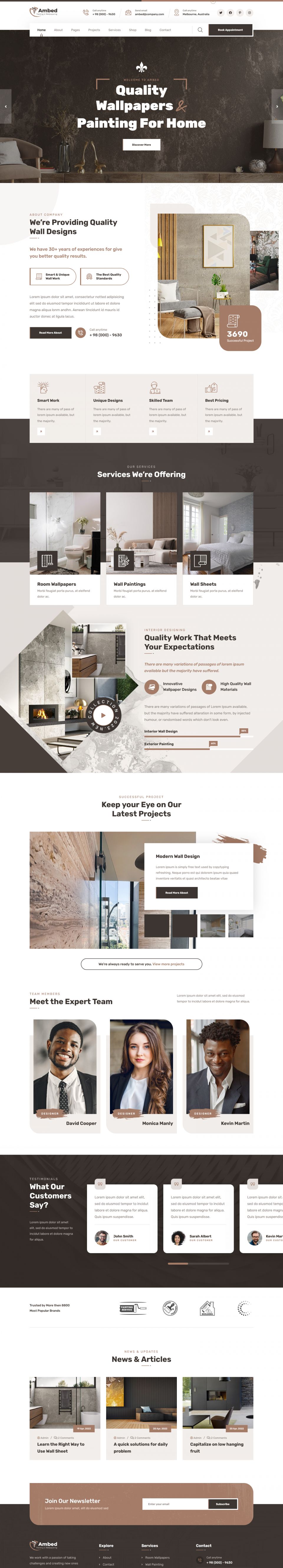 WordPress template ThemeForest Ambed