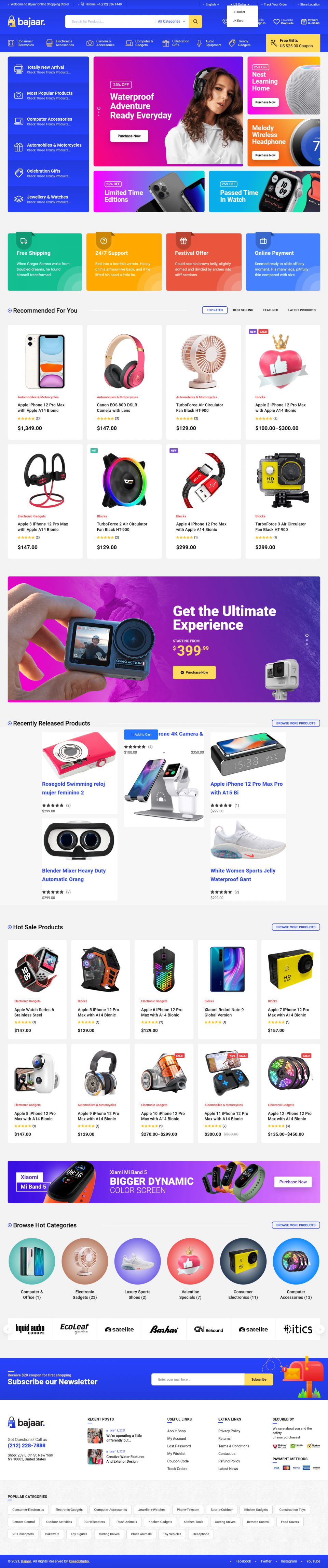 WordPress template ThemeForest Bajaar