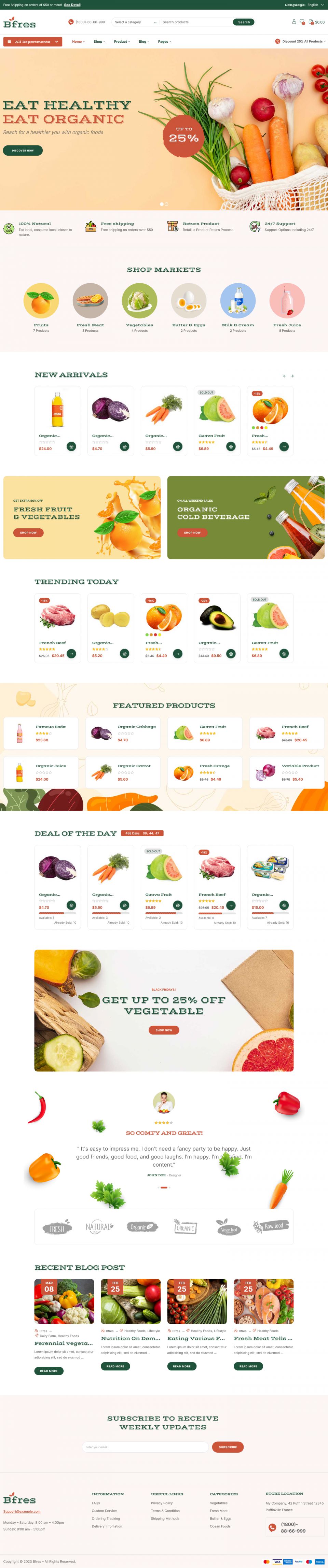 WordPress template ThemeForest Bfres