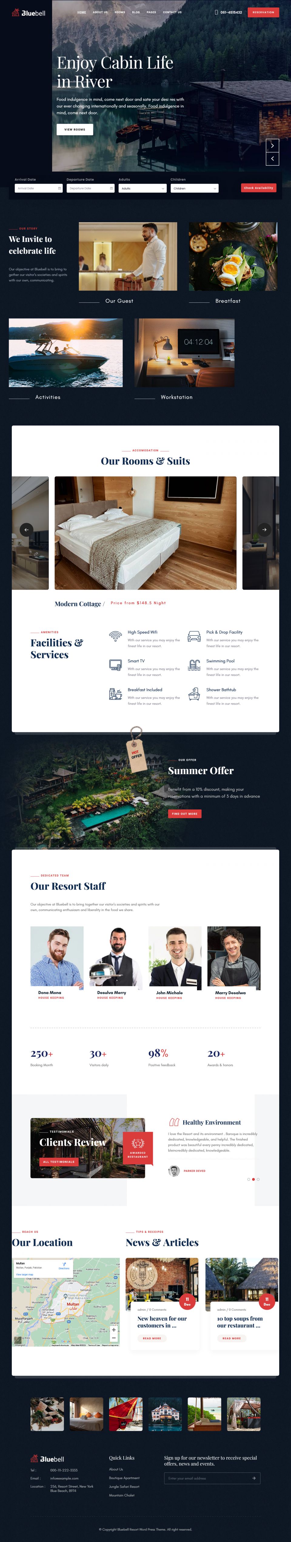 WordPress template ThemeForest Bluebell