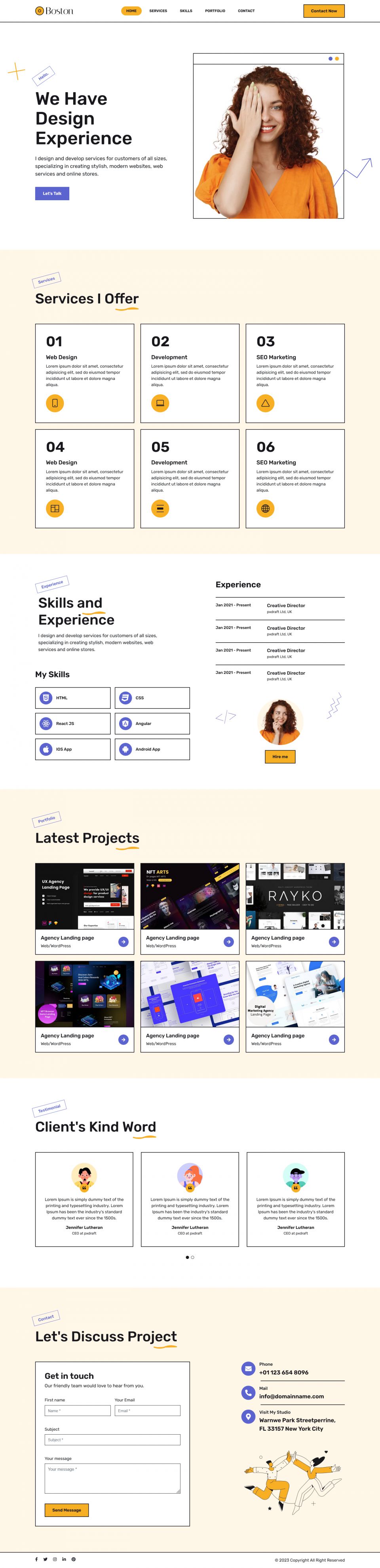 WordPress template ThemeForest Boston
