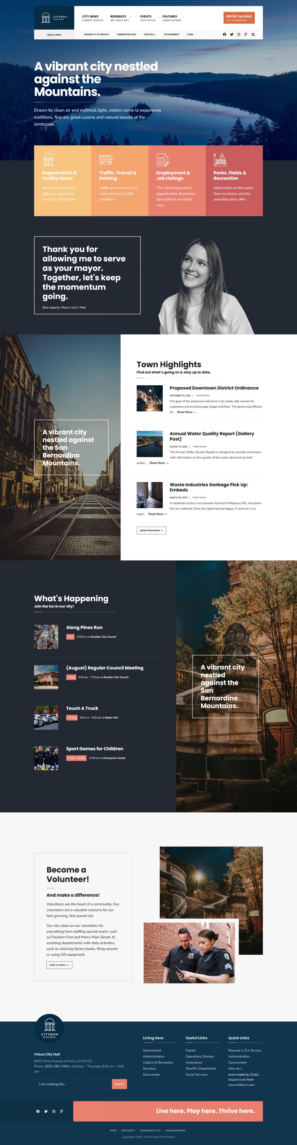 Template ThemeForest CityGov WordPress template ThemeForest CityGov