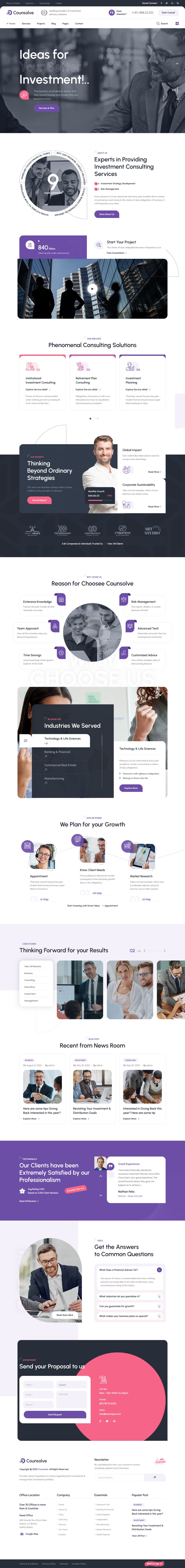 WordPress template ThemeForest Counsolve