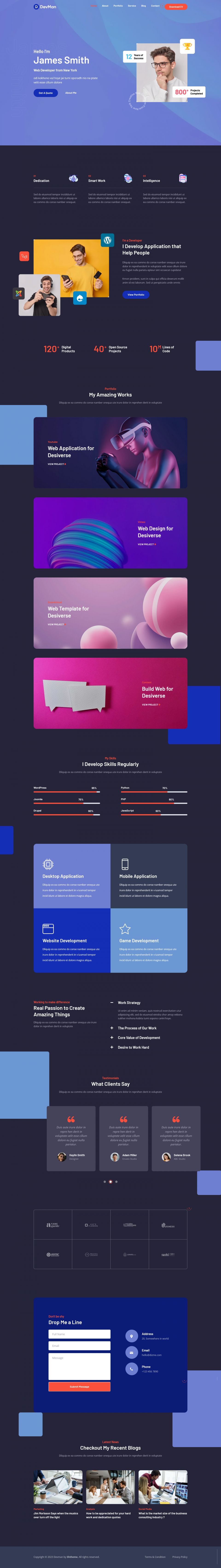 Template ThemeForest Devman WordPress template ThemeForest Devman