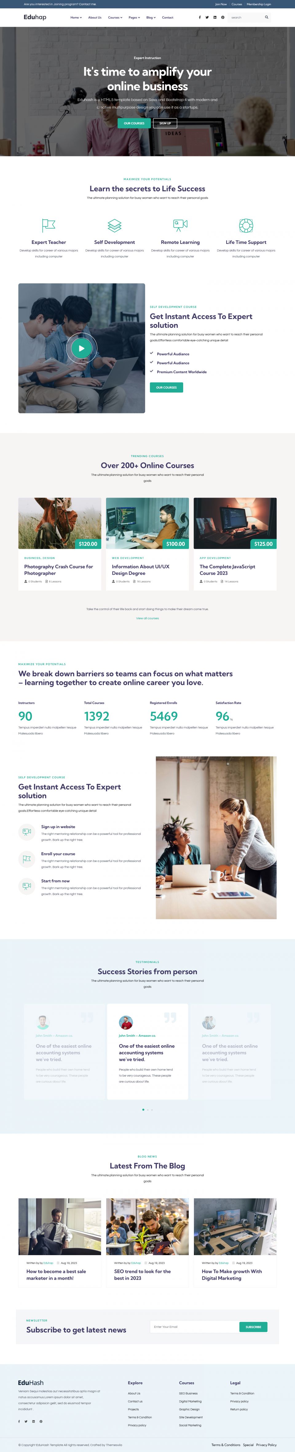WordPress template ThemeForest Eduhap